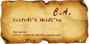 Czifrák Abiáta névjegykártya